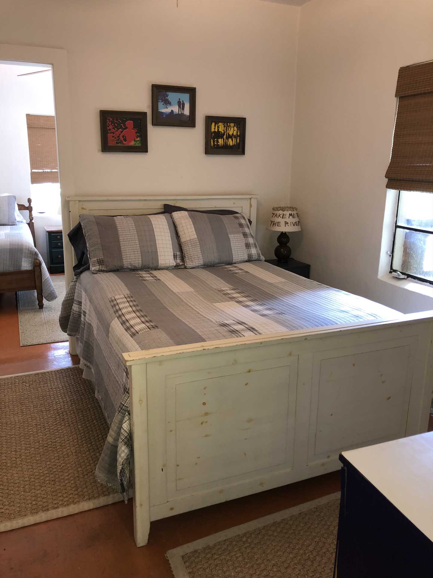                                                 The third bedroom features a double bed and two twins. All bed and bath linens for your entire group are included during your stay.