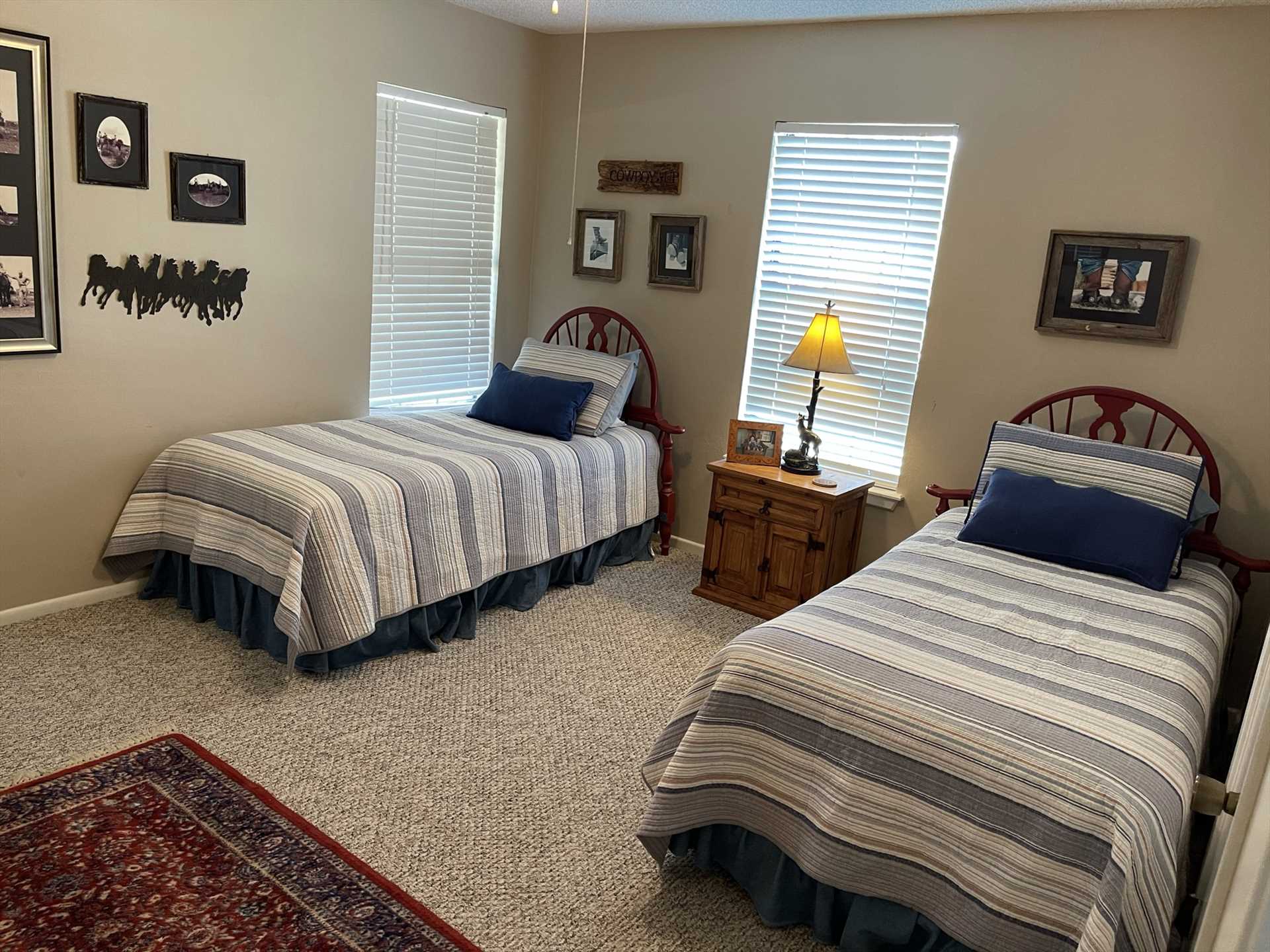                                                 Kids over ten are welcome here, and the matched twin beds in the third bedroom make for a perfect sleeping space for them.