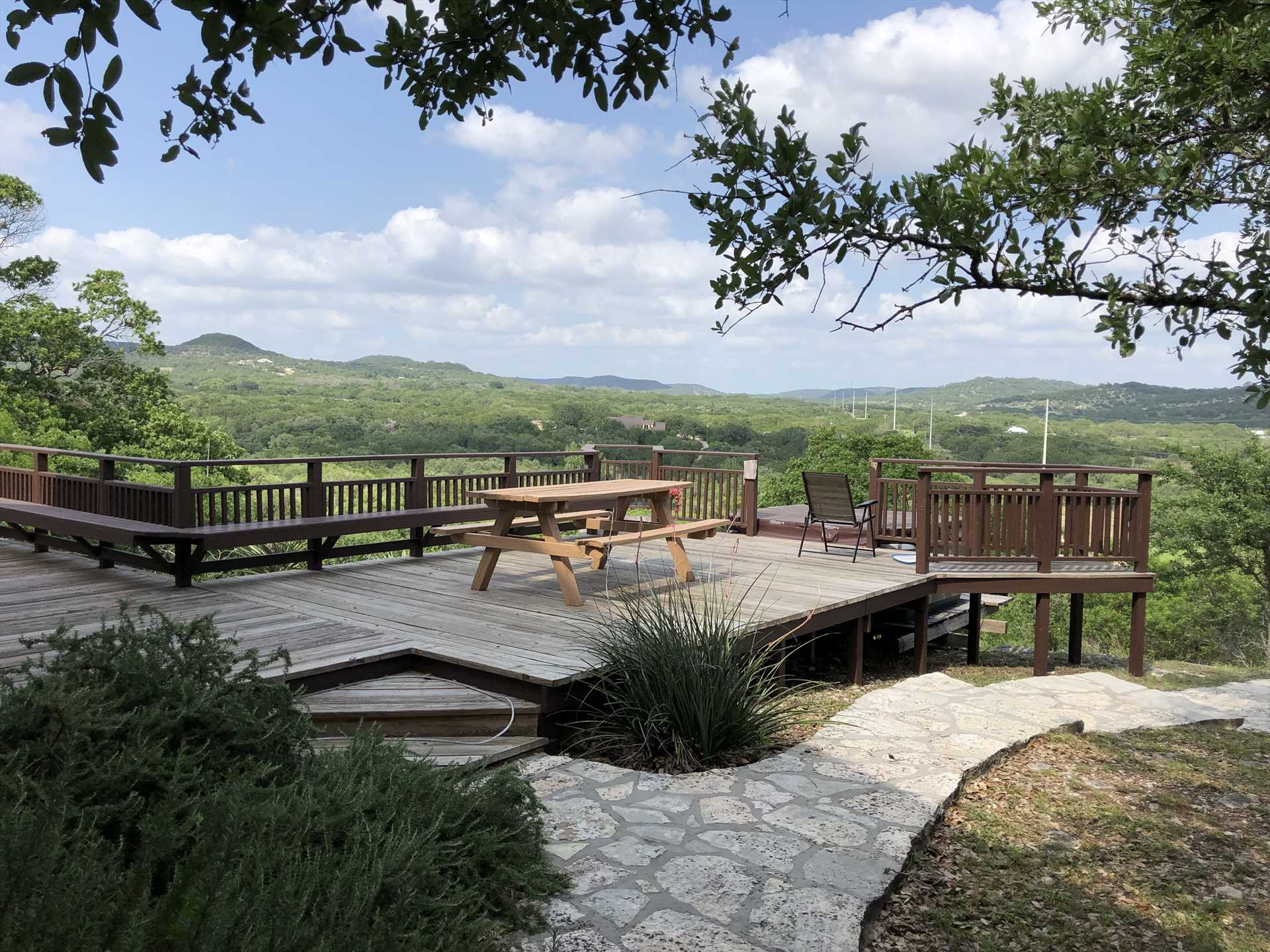                                                 These are some of the most impressive bird's-eye views of the Hill Country. Have a soak in the hot tub and take it all in!