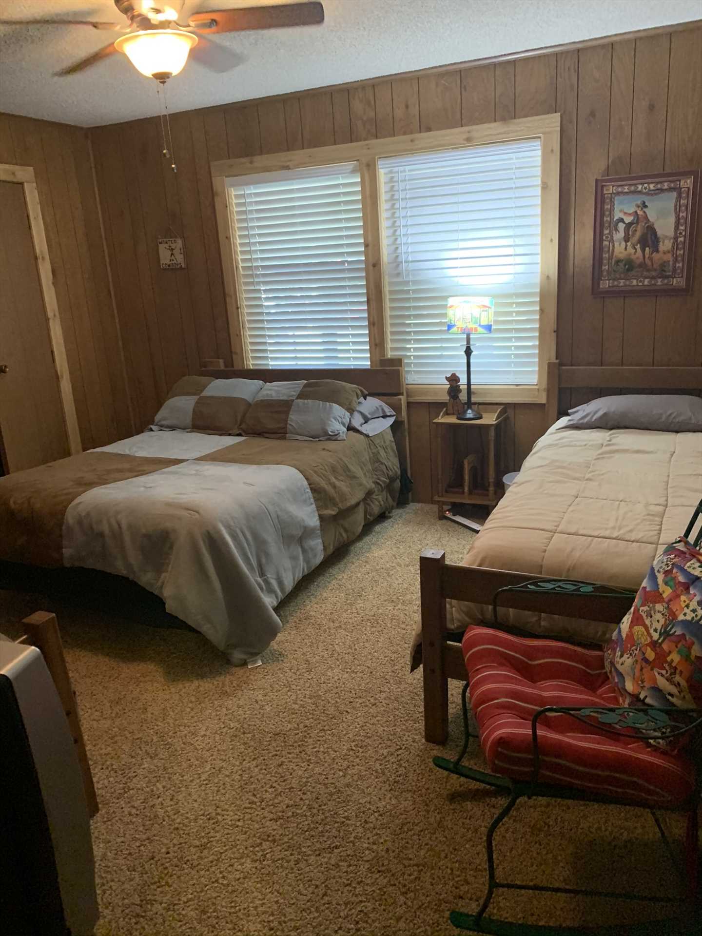                                                 A full and a twin bed can be found in the third bedroom, and all the beds in the Lodge come with clean linens.