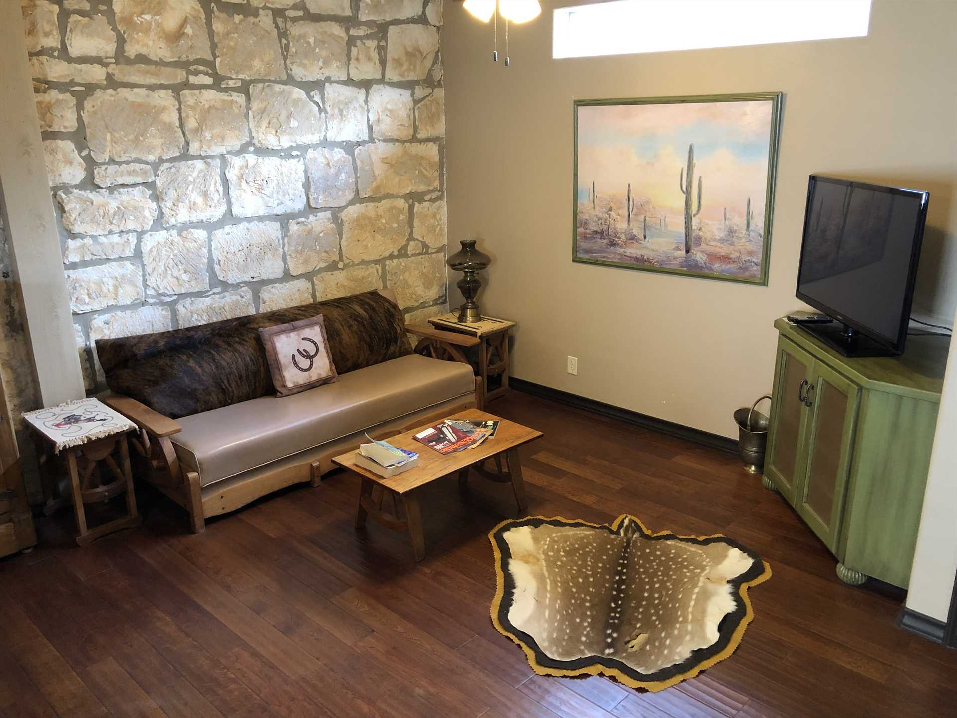                                                 The living area evokes the history of the American cowboy, right at home in the Cowboy Capital of the World!