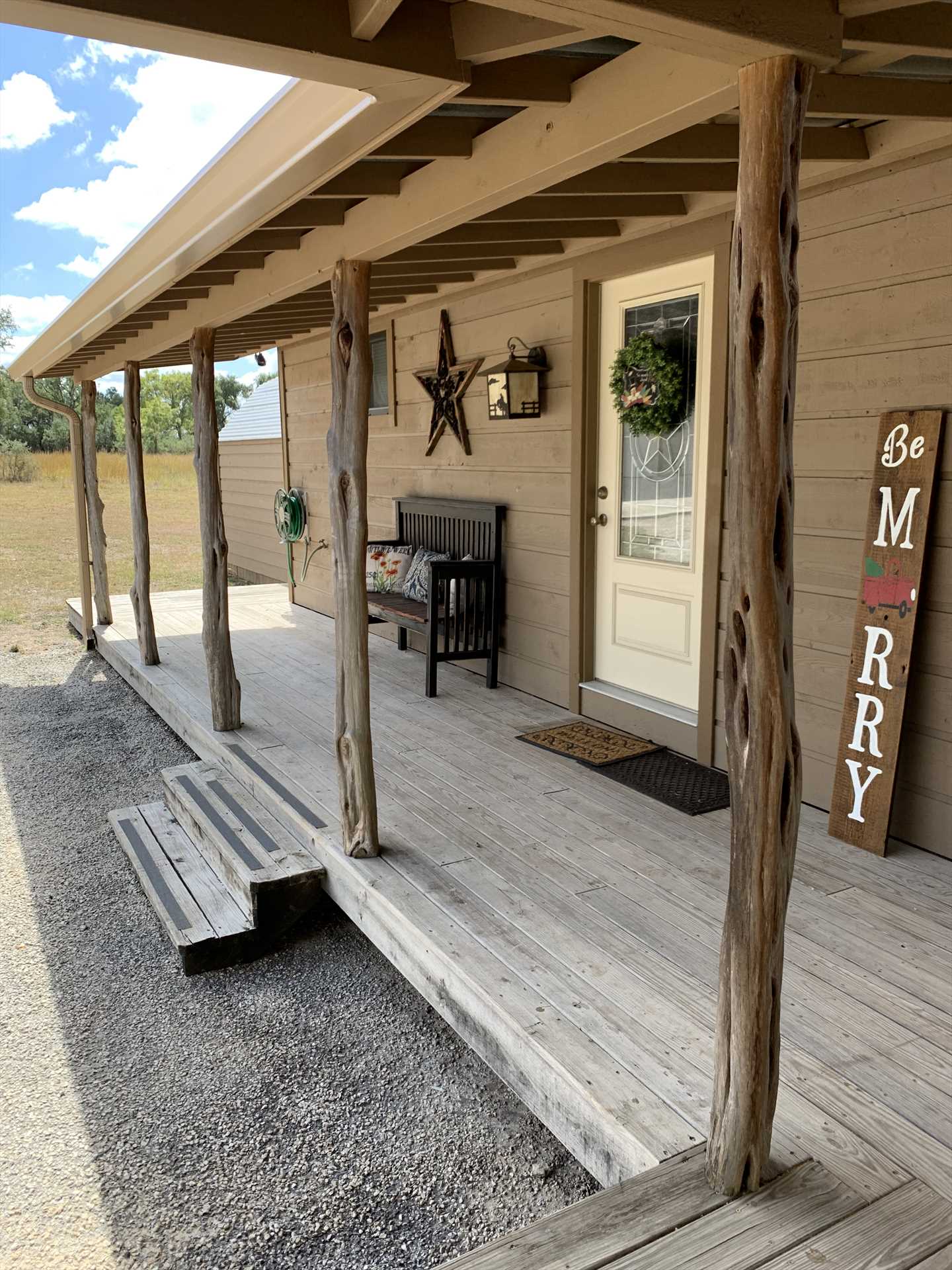                                                 The star by the door tells you you're in the right place...welcome to the Star Cabin, and the Hill Country!