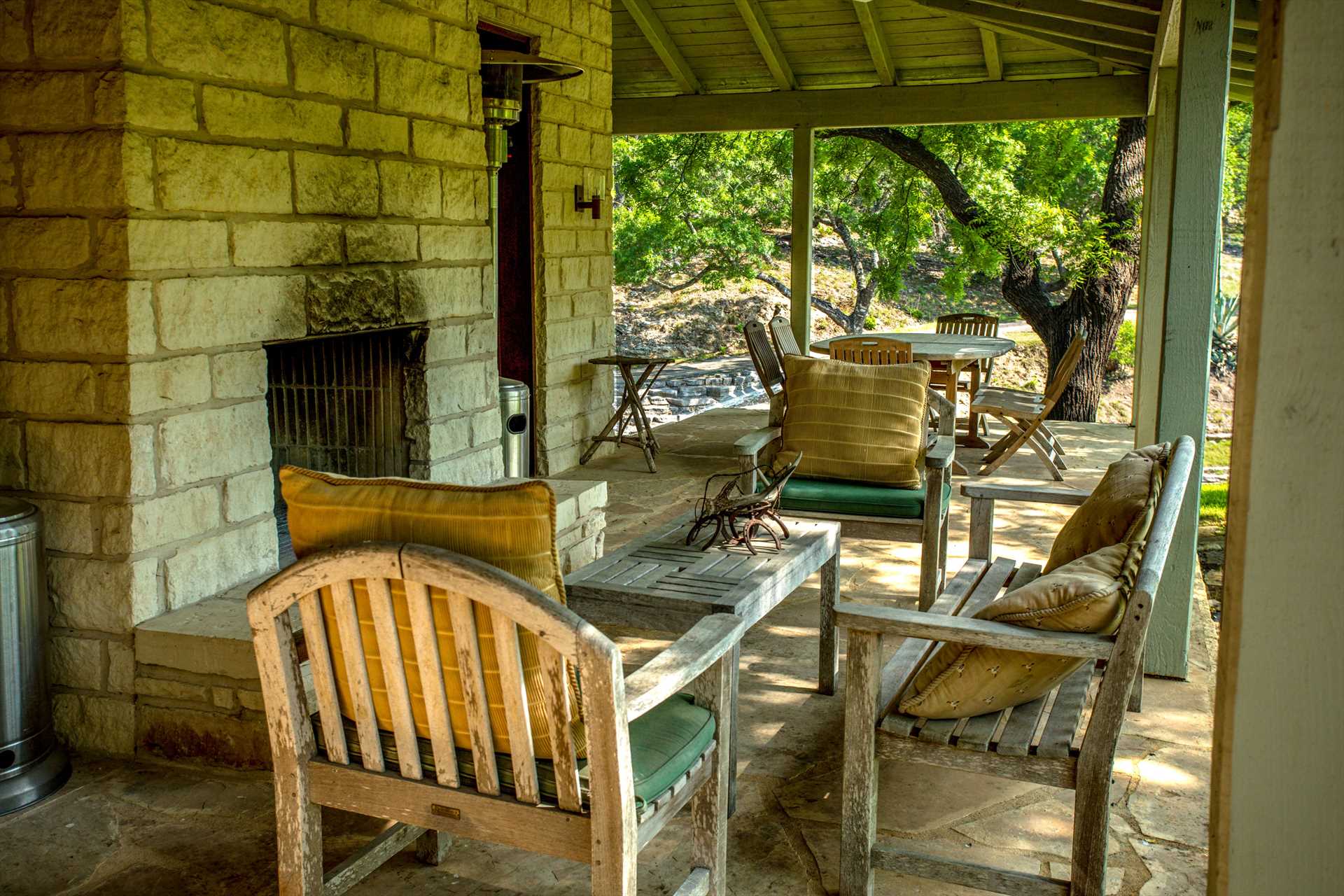                                                 Need to warm up? The Homestead features indoor and outdoor fireplaces, and there are indoor ones in the Casita and Hill House, too!
