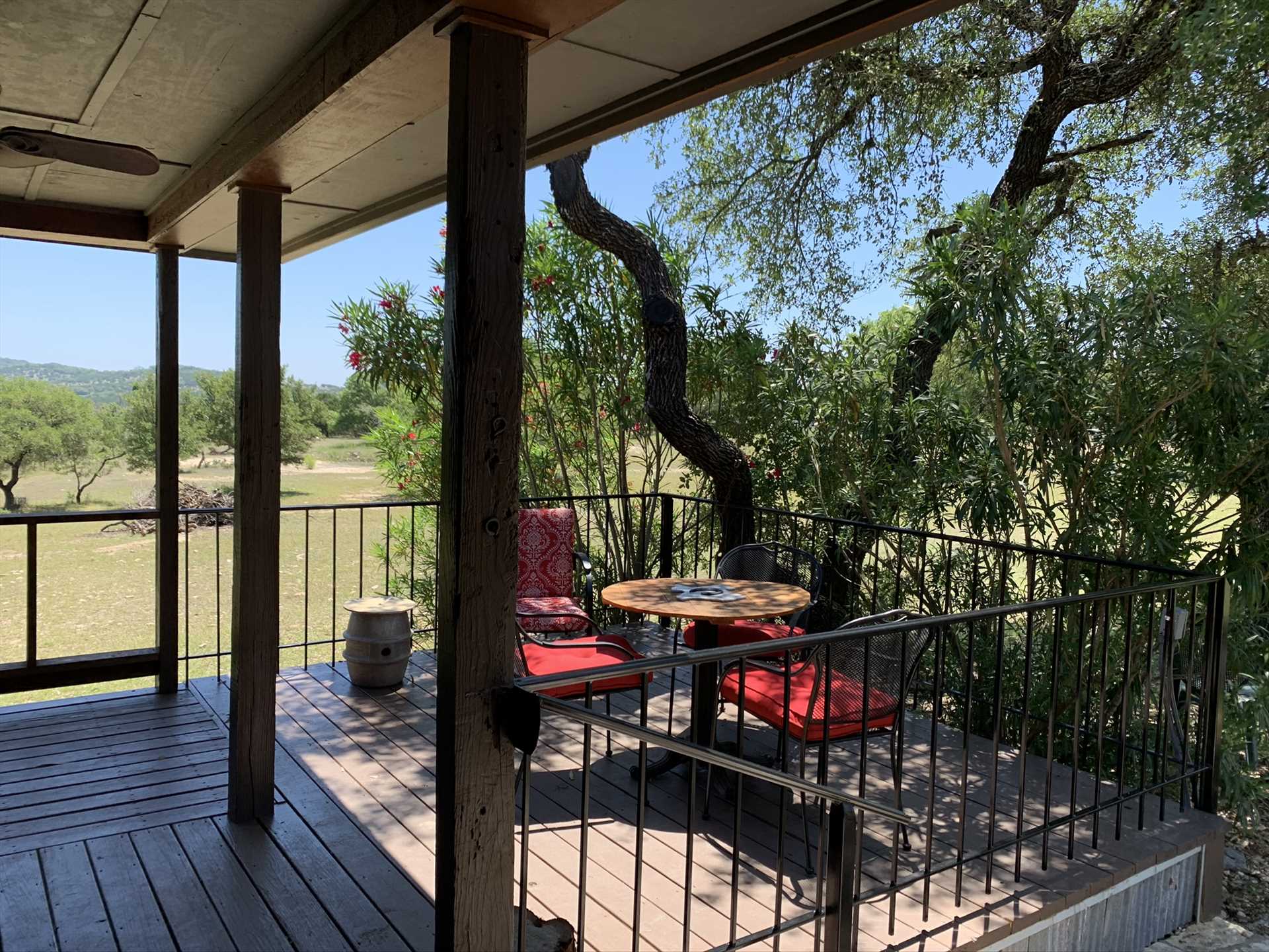                                                 Wine and dine on the wonderful, tree-shaded outdoor dining patio!