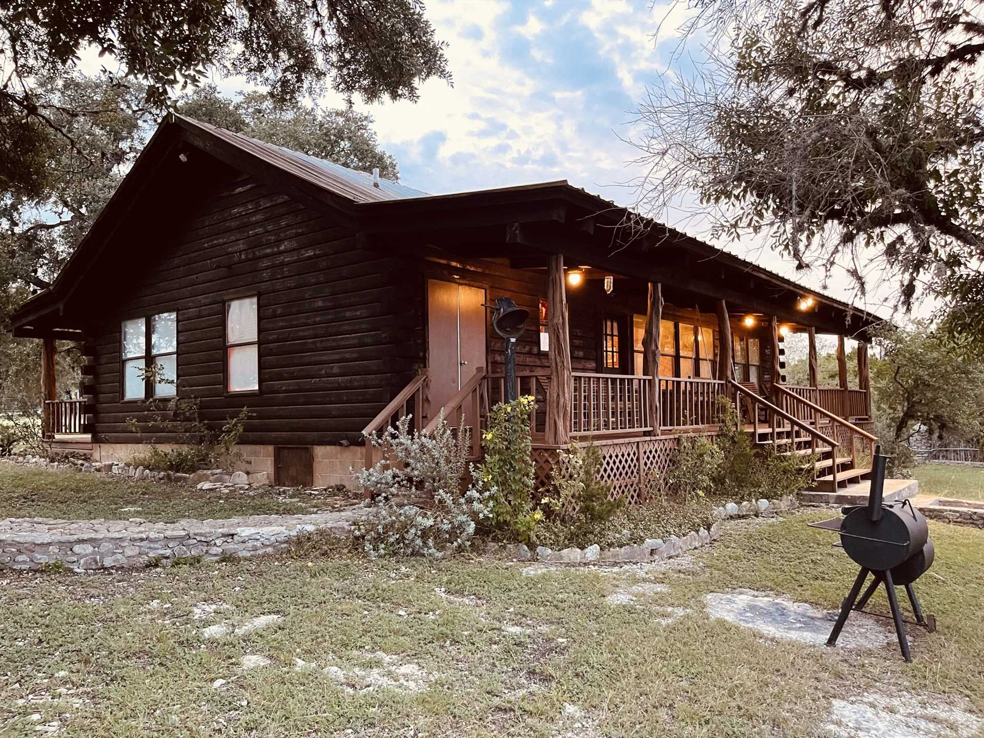                                                 Welcome to the Lightning Bug Springs Lodge, one of six buildings at the Retreat!! This sweet Hill Country haven serves as a quiet country escape for up to six guests.