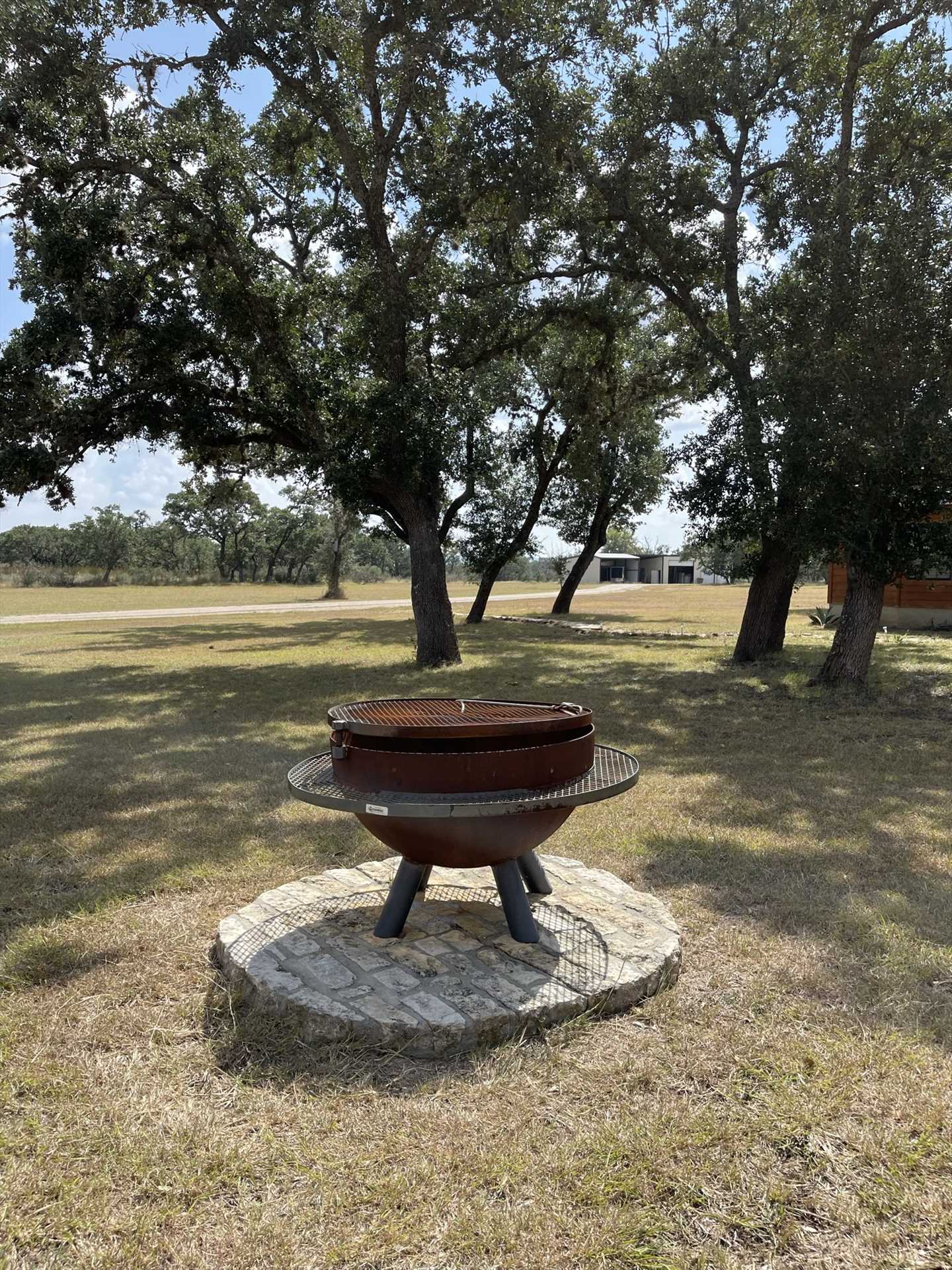                                                 Roast up a snack around the fire pit...and complimentary firewood is included in your stay at Bandera Ridge!