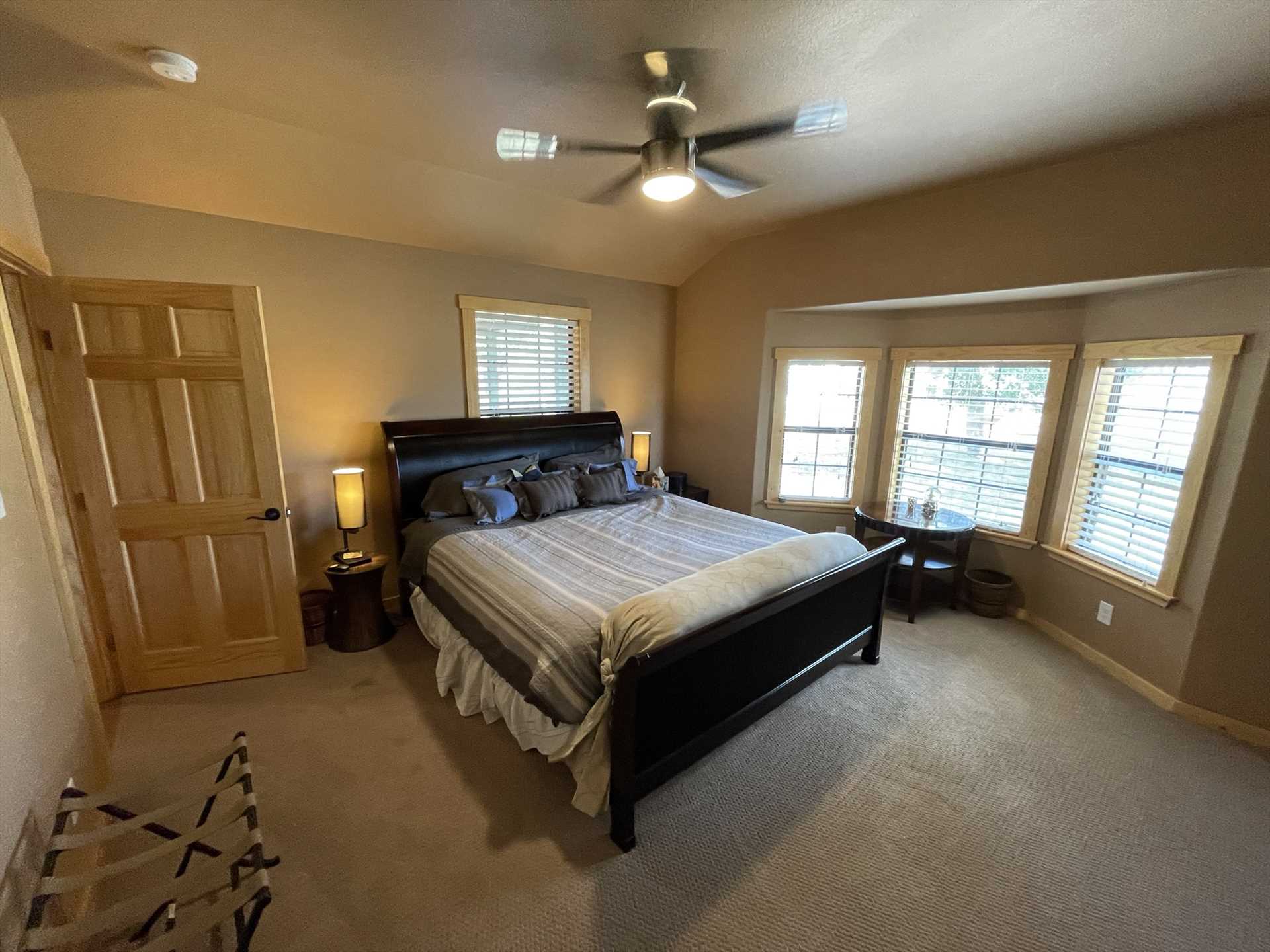                                                 Natural light provides a relaxing and gradual way to wake up in both bedrooms at Bandera Ridge.
