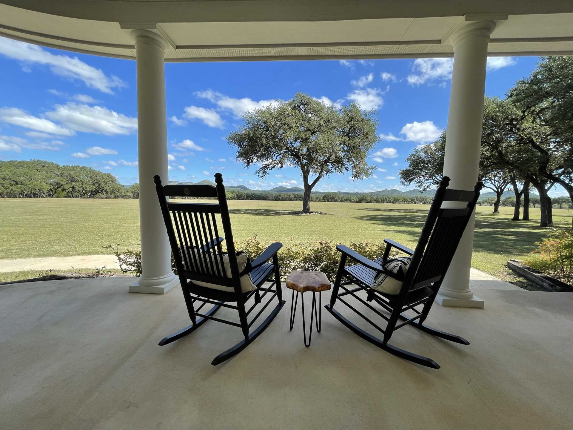                                                 Imagine rocking and relaxing to that amazing Hill Country view!