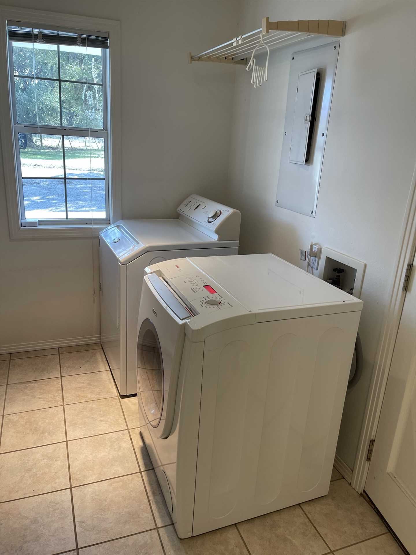                                                 No need to take home dirty laundry! You'll have a utility room with a washer and dryer combo here.